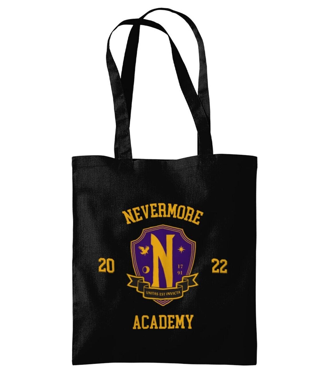 Wednesday Nevermore Academy Logo Wednesday Addams Gift Canvas Tote Bag - Click Image to Close
